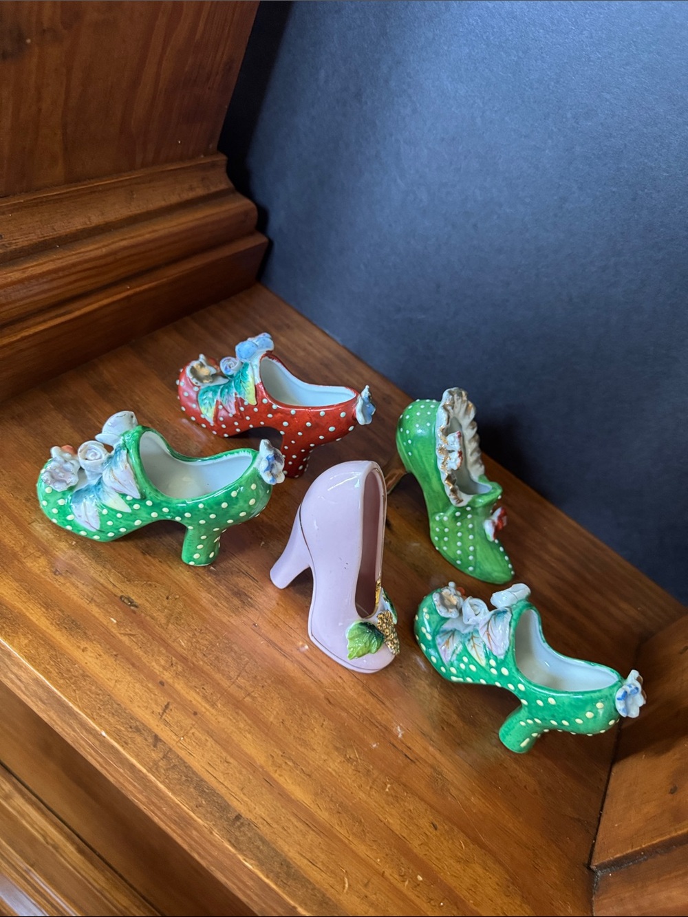 Vintage Miniature Ceramic Shoe Collection